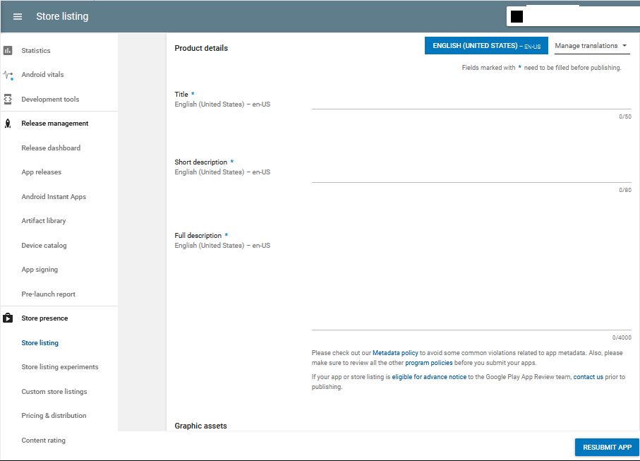 Prepare Store Listing prepare-store-listing